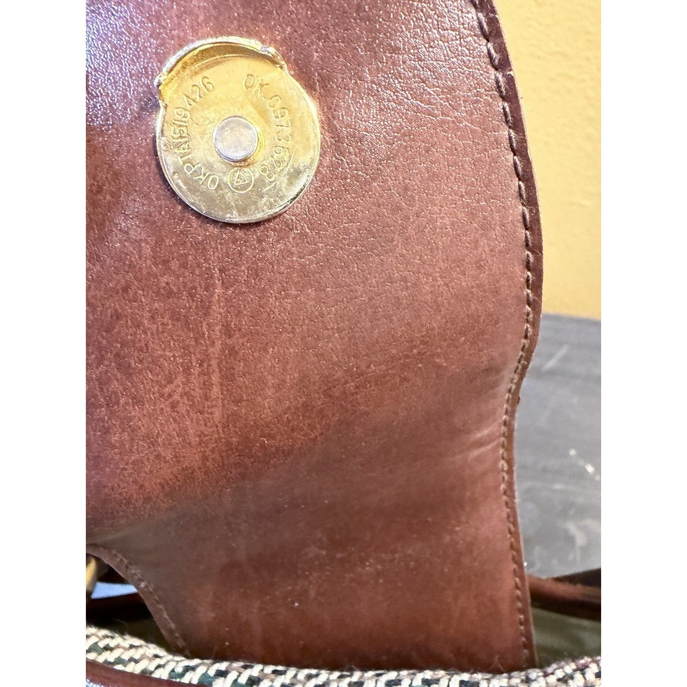 Warren Reed Vintage Tweed and Leather Satchel Doctor Bag Brown Medium - Picture 9 of 15